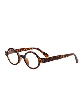 Round Tortoise Vintage Look Reading Glasses Spring Hinges Men Women w/ Case 2.5.